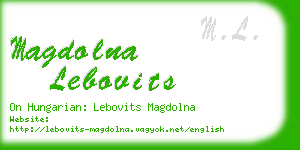 magdolna lebovits business card